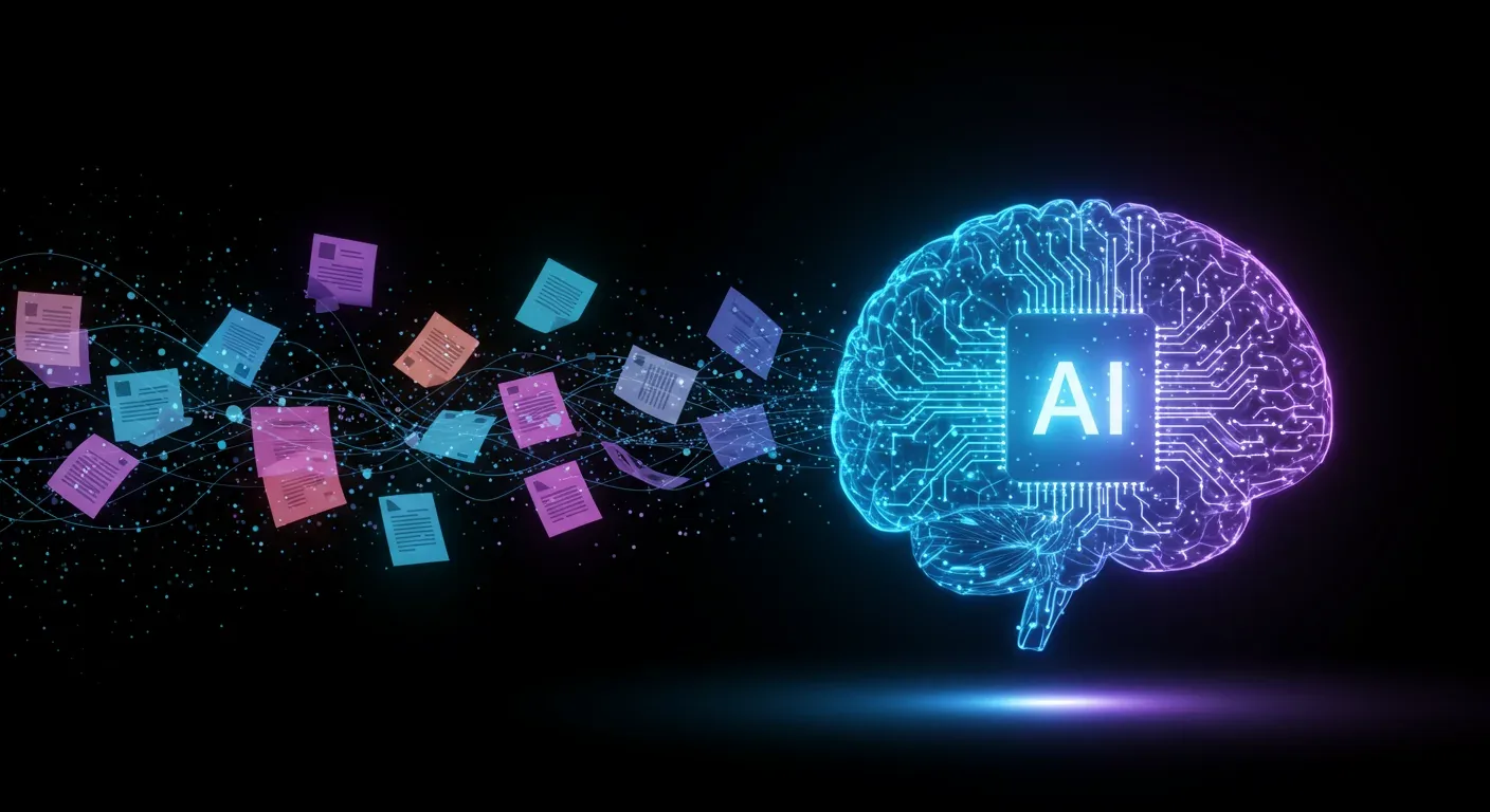 AI chatbot training pipeline ka diagram — documents se answers tak